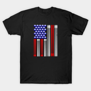 USA American Flag Drummer Drumming Percussion T-Shirt